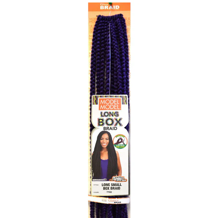Model Model Glance Pre-Looped Crochet Braid - LONG SMALL BOX BRAID - Image 3