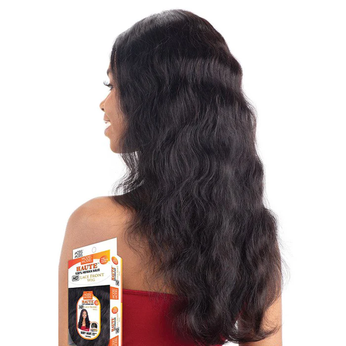 Model Model Haute 100% Human Hair 5" Deep Part HD Lace Front Wig - BODY WAVE 22" - Image 2