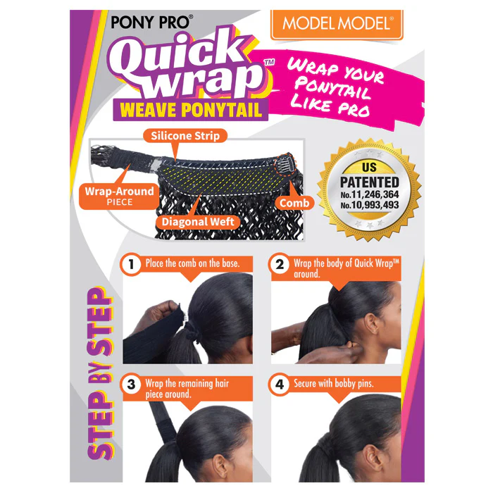 Model Model Pony Pro Quick Wrap - WEAVE PONYTAIL SMOOTH STRAIGHT - Image 4