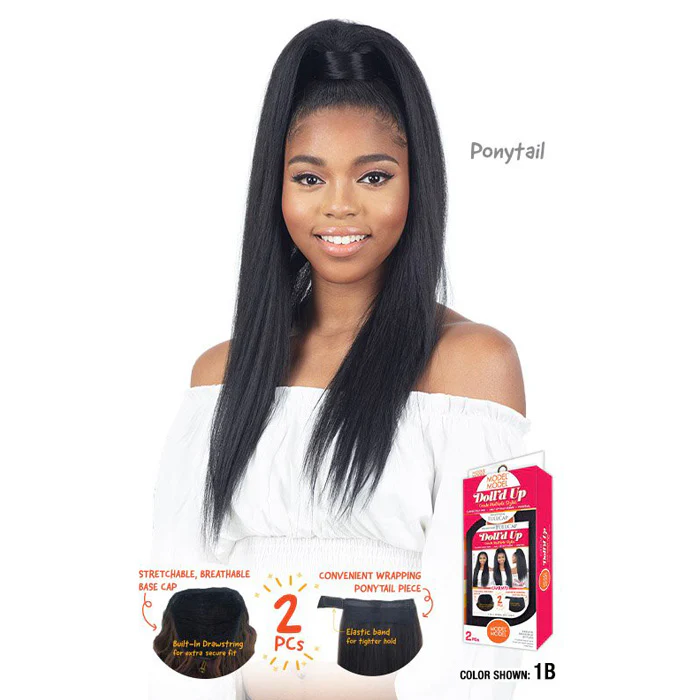 Model Model Doll'd Up Ponytail & Half Wig 2Pcs - CHARM'D - Image 3