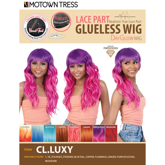 Motown Tress Day Glow Wig Glueless Lace Part Wig - LC.LUXY - Image 4