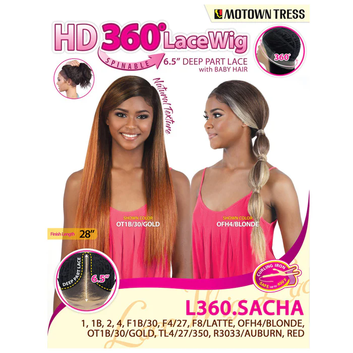 Motown Tress HD 360 Spinable Lace Part Wig - L360 SACHA - Image 6