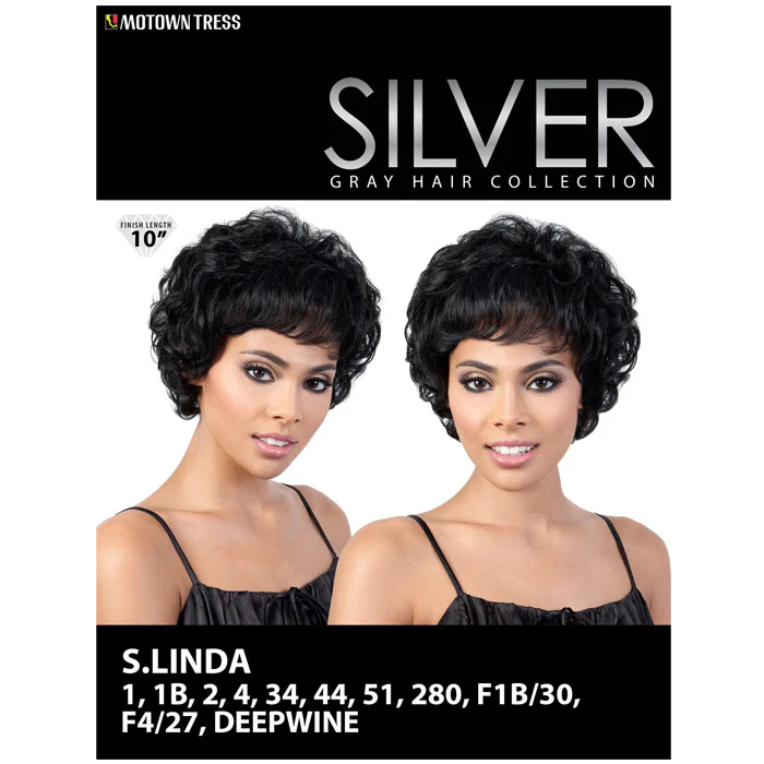Motown Tress Human Hair Silver Gray Hair Collection Wig - S.LINDA - Image 6