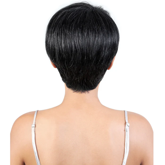 Motown Tress Human Hair Silver Gray Hair Collection Wig - SH PIXIE - Image 5