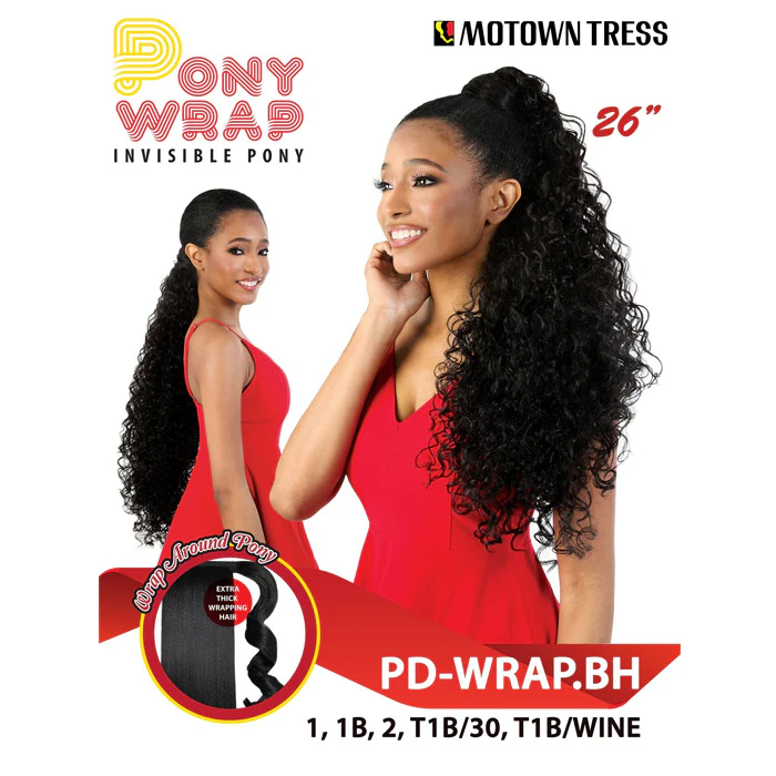 Motown Tress Pony Wrap Invisible Ponytail - PD-WRAP.BH BOHEMIAN CURL 26" - Image 7