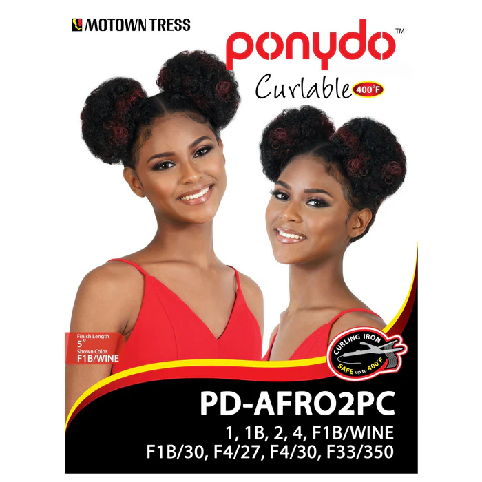 Motown Tress Ponydo Curlable Drawstring Ponytail - PD-AFRO2PC - Image 4
