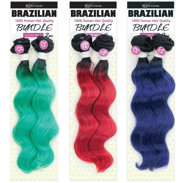 New Born Free Brazilian Premium Remi Touch Bundle Weave - OCEAN WEAVE 2 PCS 10-18" - Image 4