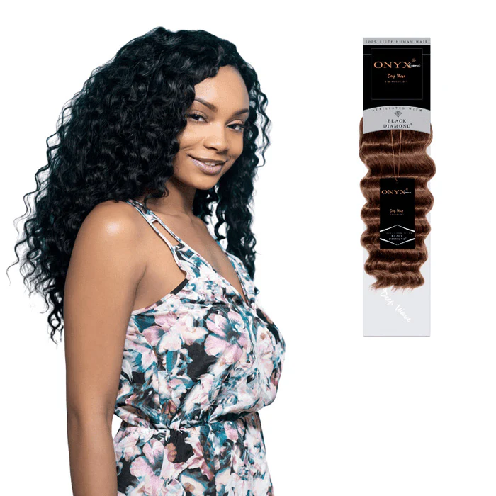 Onyx 100% Human Hair Weave - NEW DEEP WAVE 10-14"(Machine-Tied) - Image 2