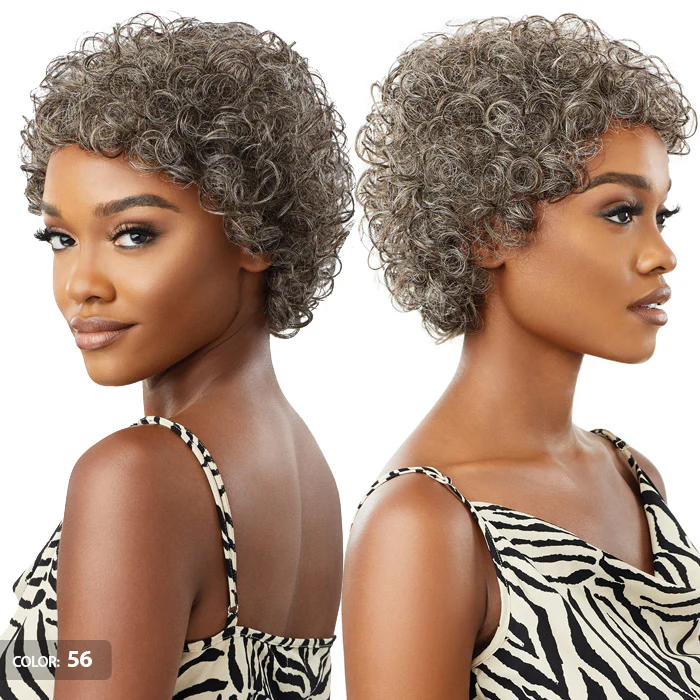 Outre 100% Human Hair Fab & Fly Gray Glamour Full Cap Wig VERONICA - Image 2