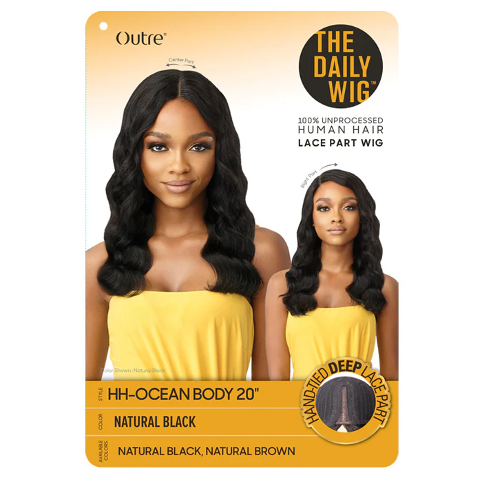 Outre 100% Unprocessed Human Hair Lace Part Wig - OCEAN BODY 16"/20" - Image 7