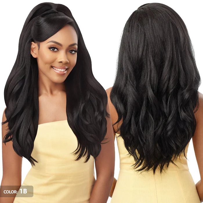Outre Converti Cap + Wrap Pony Deluxe Half Wig - CURVY ADDICTION - Image 4