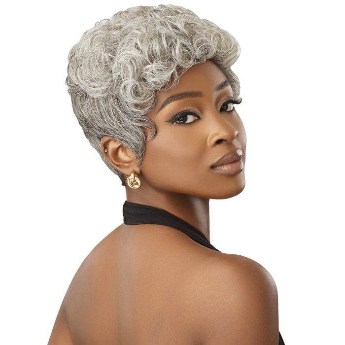 Outre Fab & Fly 100% Human Hair Gray Glamour Full Wig - HH-JOAN - Image 2