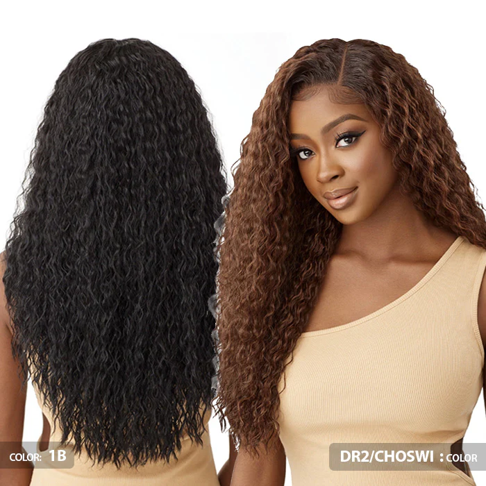 Outre Glueless Human Hair Blend 5X5 HD Lace Frontal Closure Wig - HHB-PERUVIAN WATER WAVE 24 - Image 3
