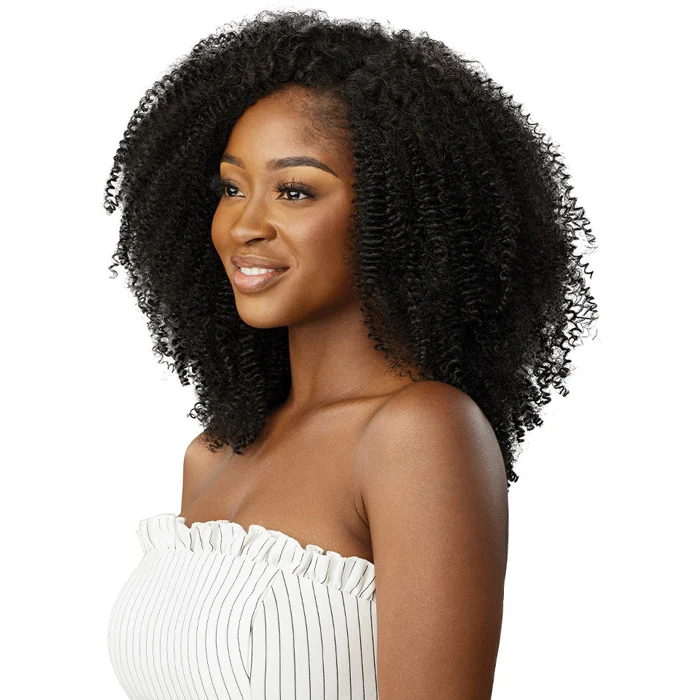 Outre Human Hair Blend Big Beautiful Hair Clip In Weave 9 PCS - SPRINGY AFRO 10" - Image 4
