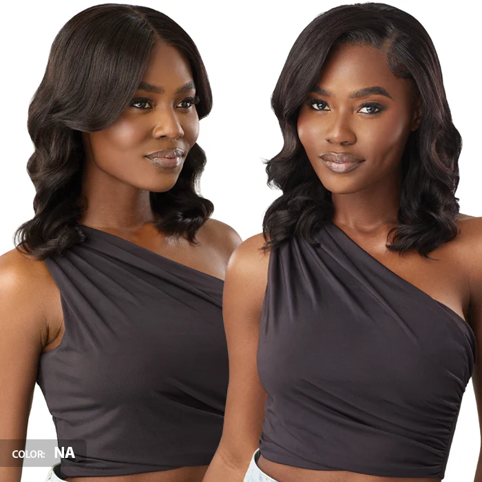 Outre My Tresses Black Label Glueless 100% Unprocessed Human Hair 13x4 HD Lace Front Wig - HH-VIRGIN BODY WAVE 14" - Image 2