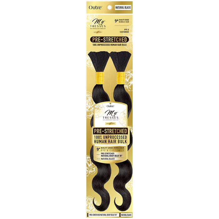 Outre Mytresses Gold Label 100% Human Hair Braids - PRE-STRETCHED NATURAL BODY BULK 18", 24"
