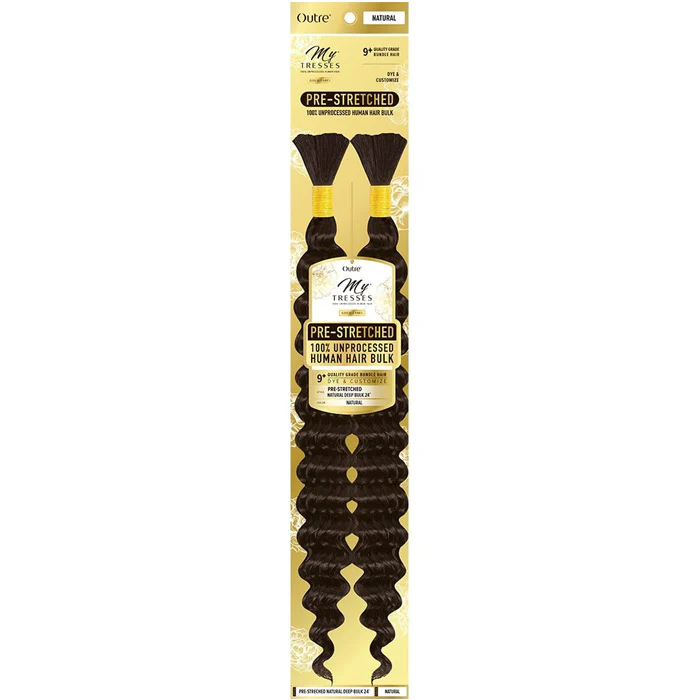 Outre Mytresses Gold Label Braids 100% Unprocessed Human Hair Braids - PRE-STRETCHED NATURAL DEEP BULK 24"