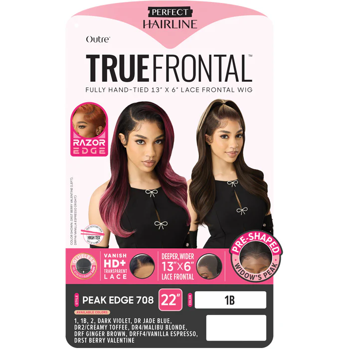 Outre Perfect Hairline True Frontal Glueless 13x6 HD Pre-Shaped Widow's Peak Lace Front Wig - PEAK EDGE 708 - Image 4