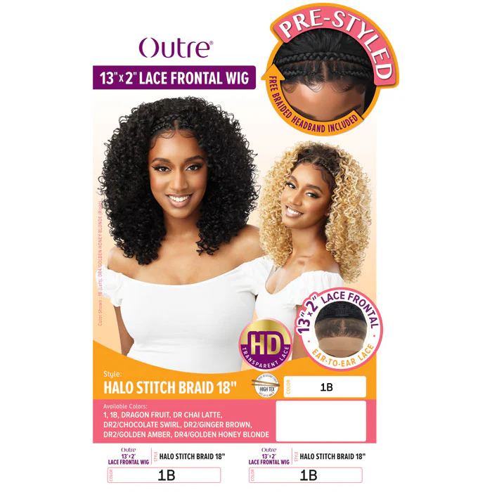 Outre Pre-Styled 13x2 HD Lace Frontal Wig - HALO STITCH BRAID 18" - Image 5
