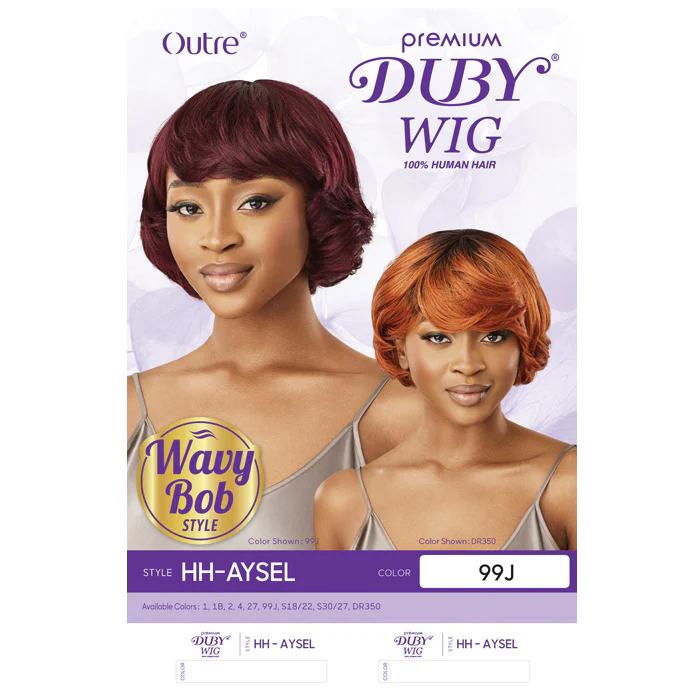 Outre Premium Duby Wig 100% Human Hair Full Wig - HH-AYSEL - Wavy Bob - Image 4