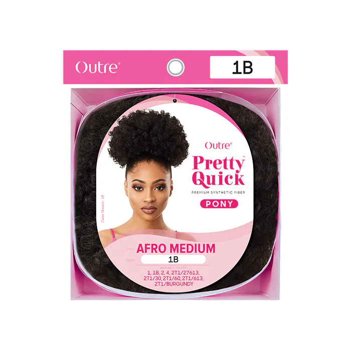 Outre Pretty Quick Drawstring Ponytail - AFRO MEDIUM - Image 4