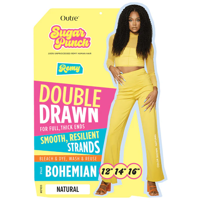 Outre Sugar Punch 100% Unprocessed Remy Human Hair Double Drawn Weaves - BOHEMIAN - Multi - Image 2
