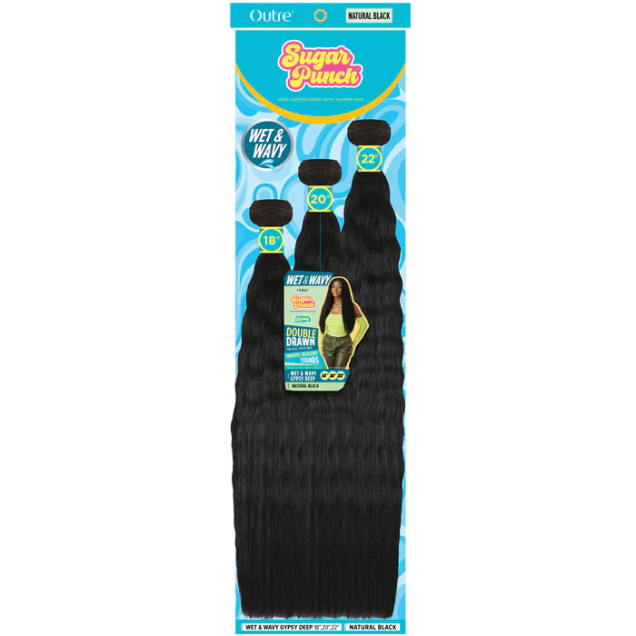 Outre Sugar Punch Wet & Wavy 100% Unprocessed Remy Human Hair Weaves - WET & WAVY GYPSY DEEP - Image 5