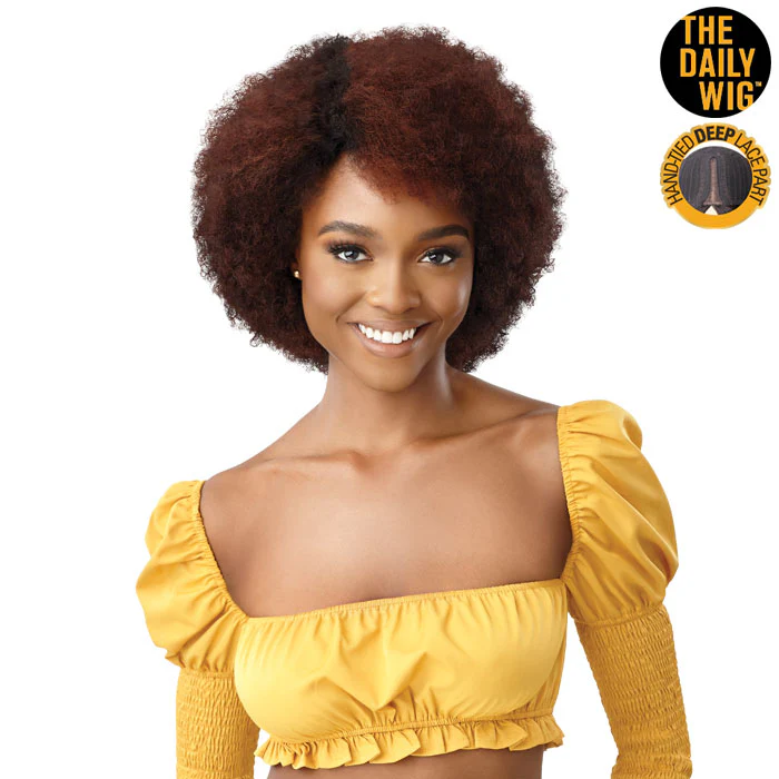 Outre The Daily Wig 100% Unprocessed Human Hair Lace Part Wig - NATURAL AFRO - Image 2