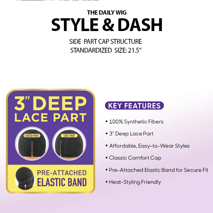 Outre The Daily Wig Style & Dash 3" Deep Lace Part Wig - DAILY 5 - Image 6