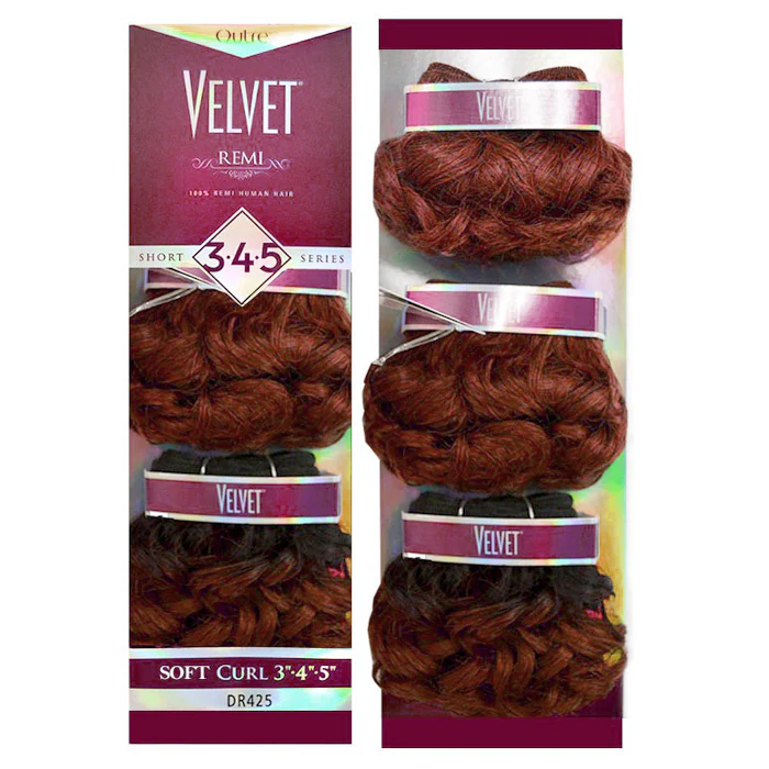 Outre Velvet 100% Remi Human Hair REMI SOFT CURL Weave 3 Pcs (Short 3.4.5 Series) - Image 2