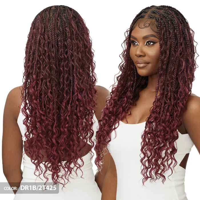 Outre Whole Lace Wig Glueless Pre-Braided Knotless HD Lace Wig - BOHO BOX BRAIDS 28" - Image 3