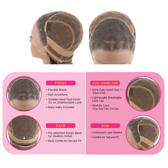 Outre Whole Lace Wig Glueless Pre-Braided Knotless HD Lace Wig - BOHO BOX BRAIDS 28" - Image 4