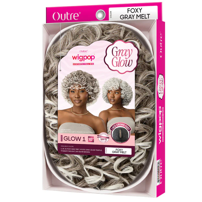 Outre Wigpop Gray Glow Full Wig Lace Crown Part - GLOW 1 - Image 4