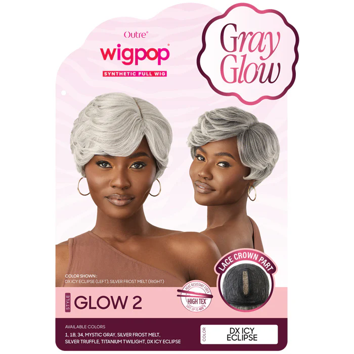 Outre Wigpop Gray Glow Full Wig Lace Crown Part - GLOW 2 - Image 5