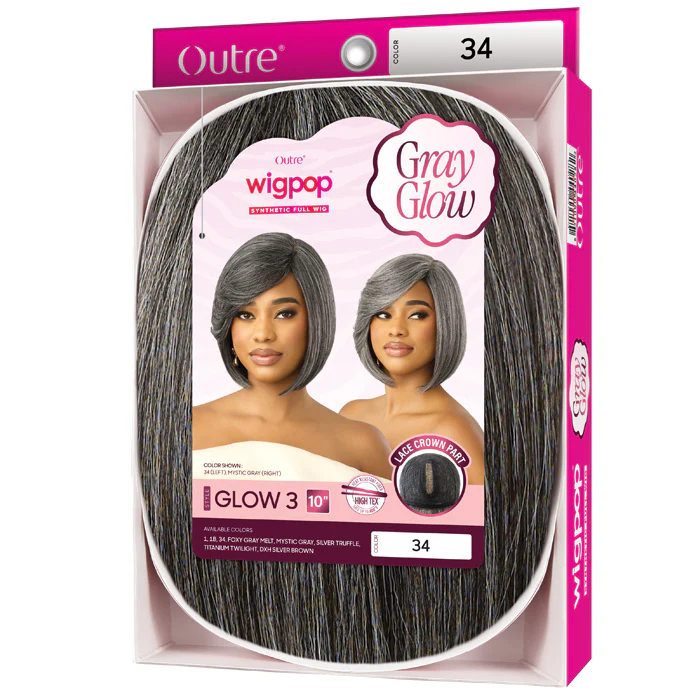 Outre Wigpop Gray Glow Full Wig Lace Crown Part - GLOW 3 - Image 4