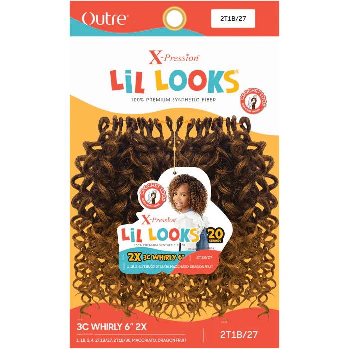Outre X-Pression Lil Looks Kids Crochet Loop Braid - 2X 3C WHIRLY 6" - Image 3