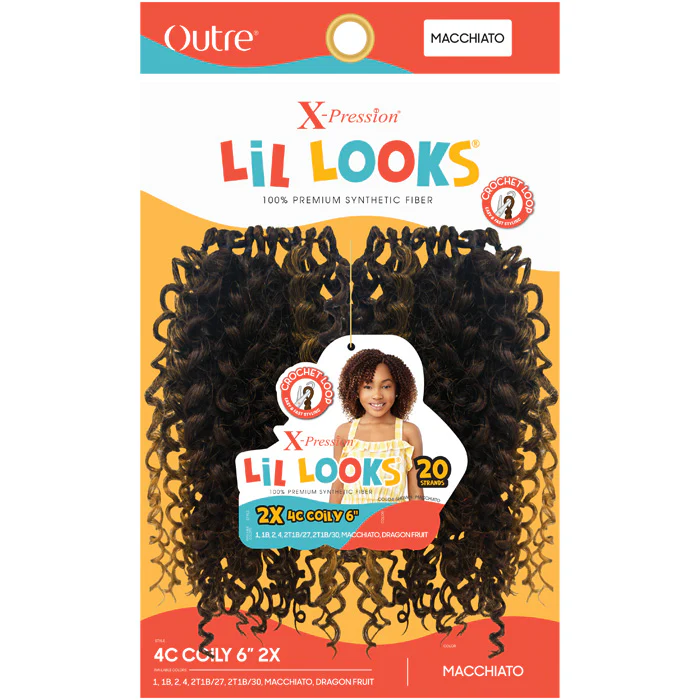 Outre X-Pression Lil Looks Kids Crochet Loop Braid - 2X 4C COILY 6" - Image 3