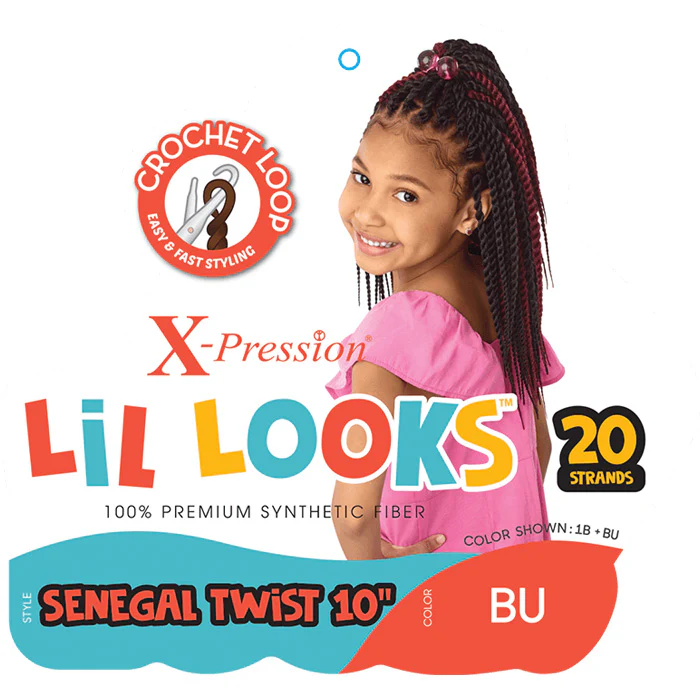 Outre X-Pression LiL Looks Kids Crochet Loop Braid - SENEGAL TWIST 10" - Image 2