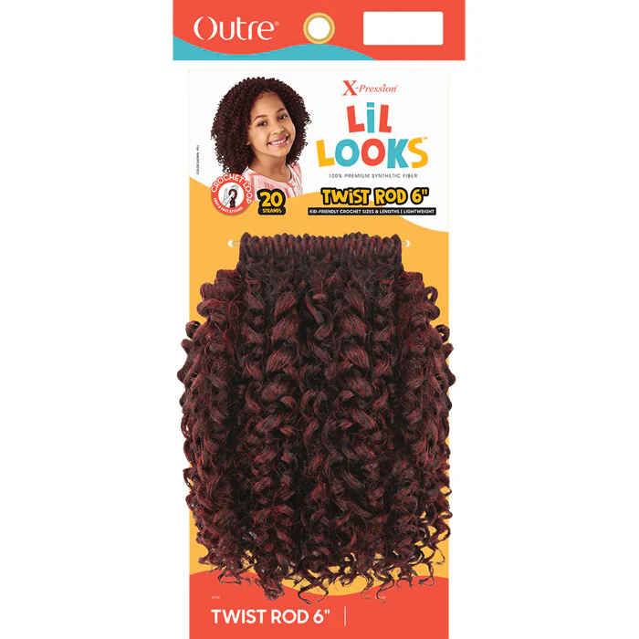 Outre X-Pression LiL Looks Kids Pre-Looped Crochet Braid - TWIST ROD 6" - Image 2