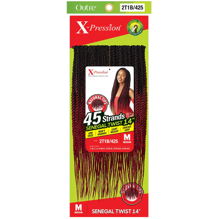 Outre X-Pression Pre Looped Crochet Braid - SENEGAL TWIST MEDIUM NATURAL TIP 14/20/26" - Image 4
