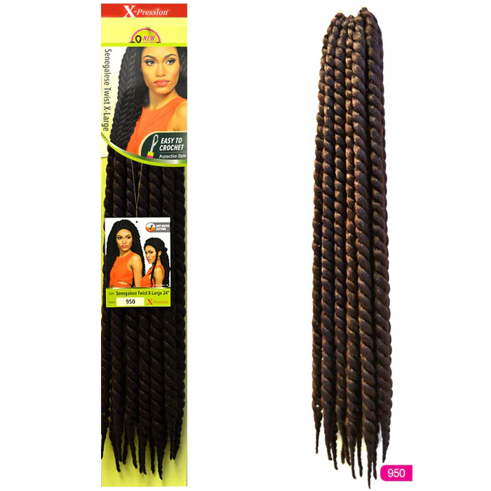 Outre X-Pression Pre-Looped Crochet Braid - SENEGALESE TWIST X-LARGE 14/18/24" - Image 3