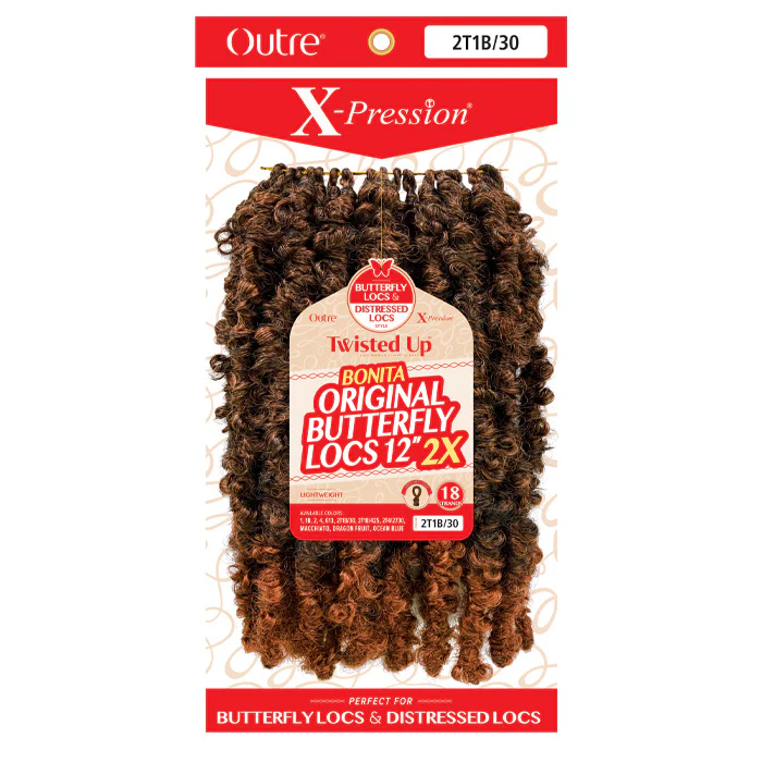Outre X-Pression Twisted Up Crochet Loop Braid - 2X BONITA ORIGINAL BUTTERFLY LOCS 12 - Image 2
