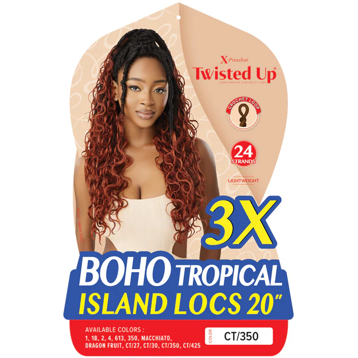 Outre X-Pression Twisted Up Crochet Loop Braid - BOHO TROPICAL ISLAND LOCS 20 3X - Image 3