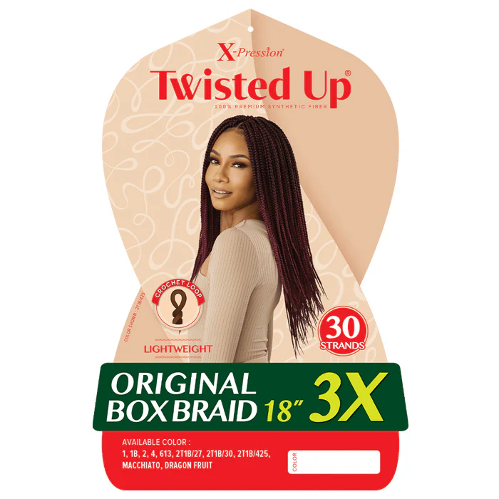 Outre X-Pression Twisted Up Crochet Loop Braid - ORIGINAL BOX BRAID 3X (18"/24"/30") - Image 4