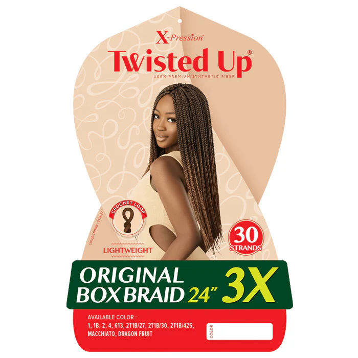 Outre X-Pression Twisted Up Crochet Loop Braid - ORIGINAL BOX BRAID 3X (18"/24"/30") - Image 5