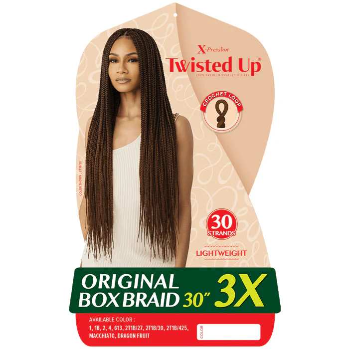 Outre X-Pression Twisted Up Crochet Loop Braid - ORIGINAL BOX BRAID 3X (18"/24"/30") - Image 6