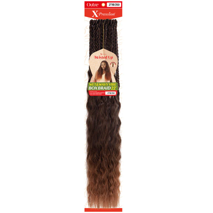 Outre X-Pression Twisted Up Crochet Loop Braid - WET & WAVY VIBE BOX BRAID 22" - Image 3