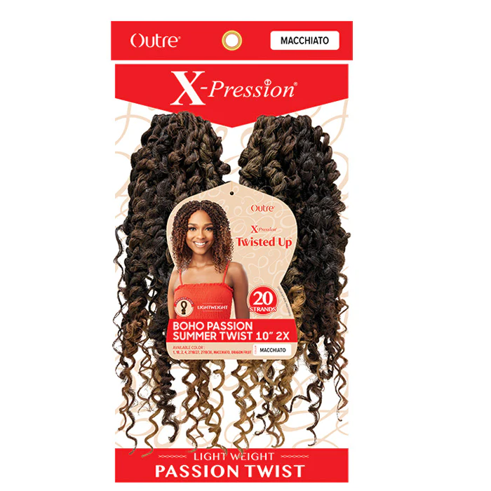 Outre X-Pression Twisted Up Pre-Looped Crochet Braids - BOHO PASSION SUMMER TWIST 10" 2X - Image 3
