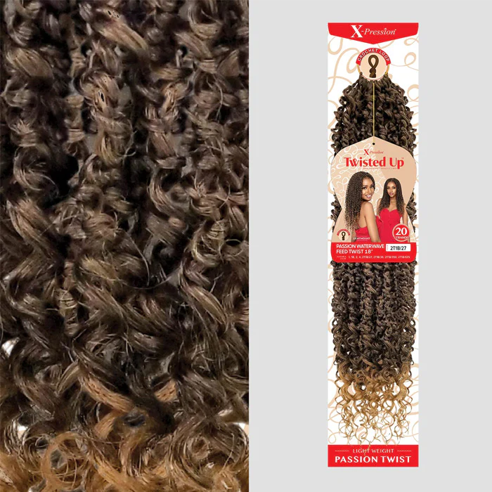 Outre X-Pression Twisted Up Pre-Looped Crochet Braids - PASSION WATERWAVE FEED TWIST 18" - Image 4