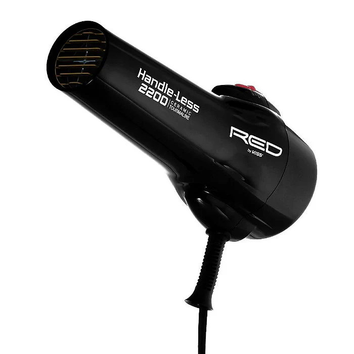 Red Handle-Less 2200 Ceramic Tourmaline Hair Dryer Combo - Image 2